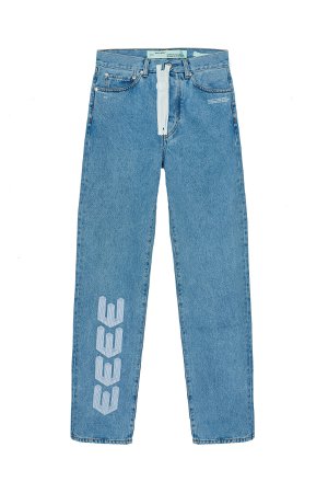 OFF-WHITE Embroidered Jeans - KM20 Online Store