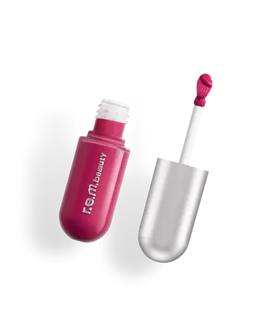 on your collar liquid lipstick shade: doll face 06_ vivid pink raspberry| r.e.m. beauty