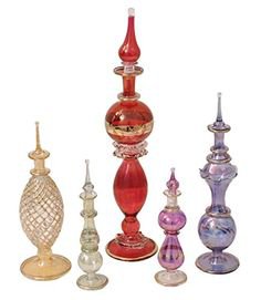 CraftsOfEgypt Blown Glass Potions Decorative Egyptian Perfume Bottles