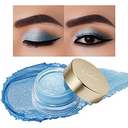 Amazon.com : Oulac Blue Cream Eyeshadow Highly Pigmented Eye Shadow Waterproof & Long Lasting for Women with Moisturizing Smooth Formula. Multi-use for Highlighter, Shimmer Glitter Eye Makeup. Large Capacity 0.42 oz.(02) : Beauty & Personal Care