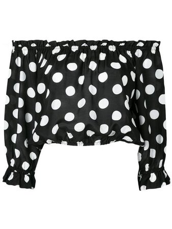 Rixo polka dot off-the-shoulder blouse $153 - Buy Online - Mobile Friendly, Fast Delivery, Price