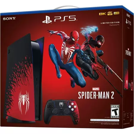 PlayStation 5 Disc Spider-Man 2 Limited Edition Bundle: SpiderMan 2 Console, Controller and Game, with Mytrix Controller Case - Black/Red, PS5 825GB Gaming Console - Walmart.com
