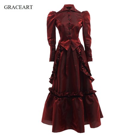 Women Gothic Victorian Vampire Lolita Ball Gown Steampunk Retro Industrial Age Dress|Lolita Dresses| - AliExpress