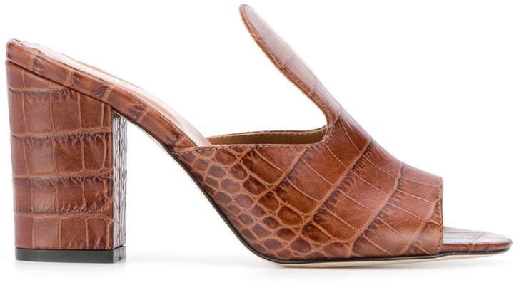 crocodile printed sandals