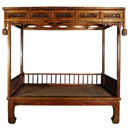 Early 19th Century Chinese Canopy Bed For Sale at 1stDibs