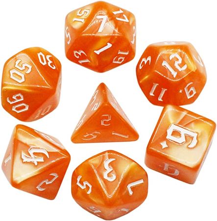 DND Dice Set Pathfinder (Orange)