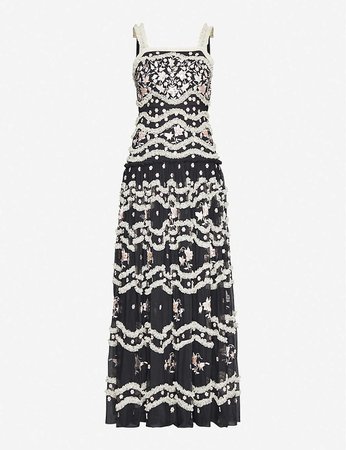 NEEDLE AND THREAD - Tulle Bloom floral-embroidered dress | Selfridges.com