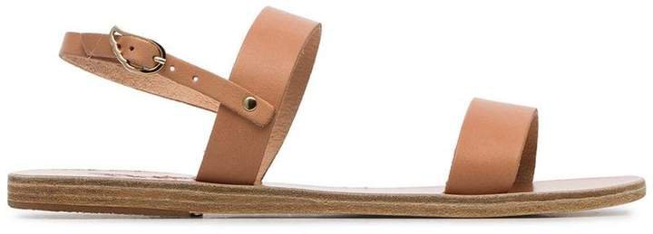 Clio double strap leather sandals