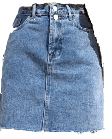 Юбка-мини джинсовая с необработанным краем