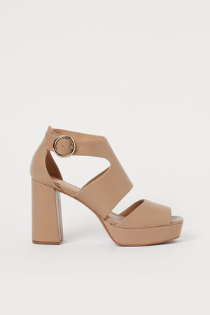 Platform Sandals - Light beige - Ladies | H&M US