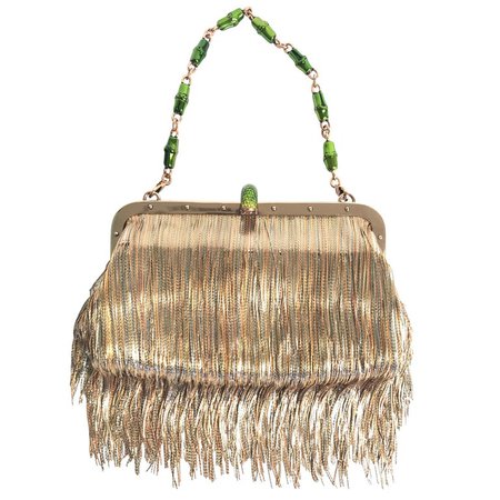 Gucci by Tom Ford Dragon Metal Fringe Bag, Limited Edition For Sale at 1stdibs