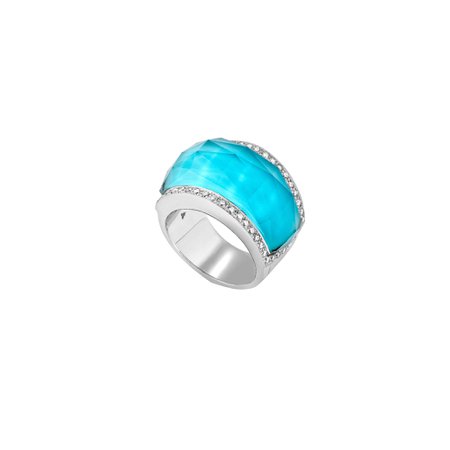 Turquoise Crystal Haze Ring | No Regrets