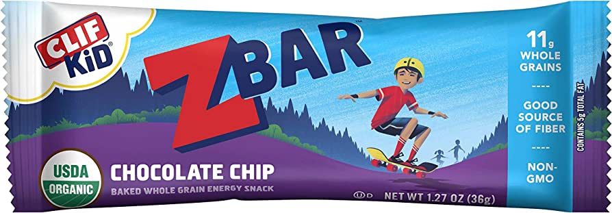 Amazon.com: CLIF KID ZBAR - Organic Granola Bars - Chocolate Chip - Non-GMO - Organic -Lunch Box Snacks (1.27 Ounce Energy Bars, 18 Count) : Everything Else