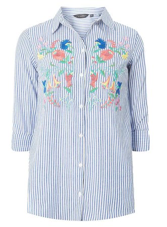 Blue Striped Prairie Shirt - Blouses & Shirts - Clothing - Dorothy Perkins