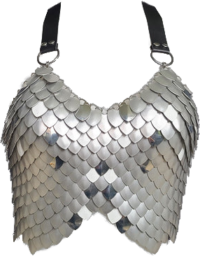 silver scale dragon armor breastplate transparent