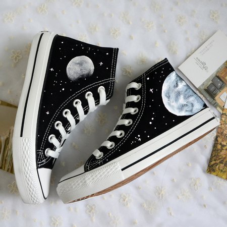 Harajuku cosmic moon painted shoes · Harajuku fashion · Online Store Powered by Storenvy