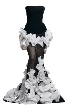@lollialand- black and white ruffle dress