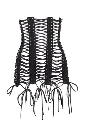 gabbana lace up corset