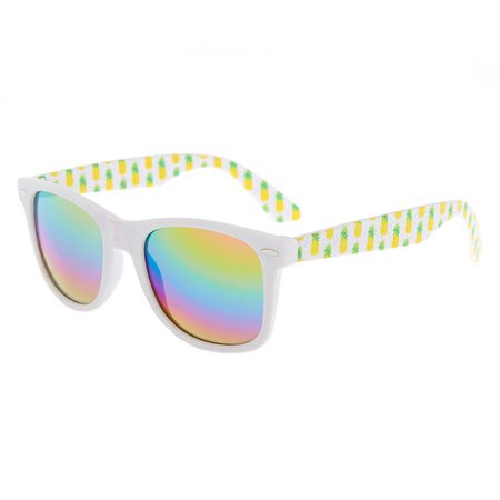 Pineapple Retro Sunglasses - White | Claire's US