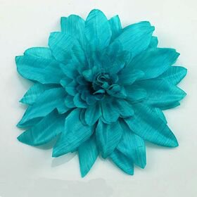 Aqua Blue Silk Flower Pin for Evening Dress