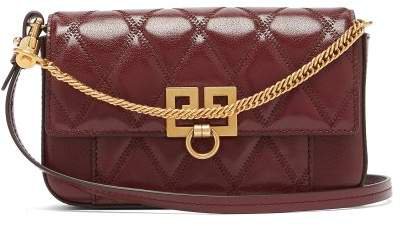 Pocket Quilted Leather Cross Body Bag - Womens - Burgundy