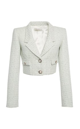Sequined Wool-Blend Cropped Blazer By Alessandra Rich | Moda Operandi
