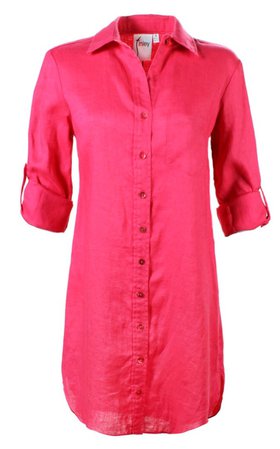 Hot pink shirt dress Finley