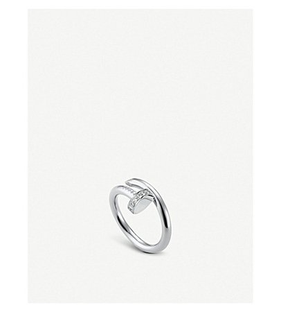 CARTIER - Juste un Clou 18ct white-gold and diamond ring | Selfridges.com