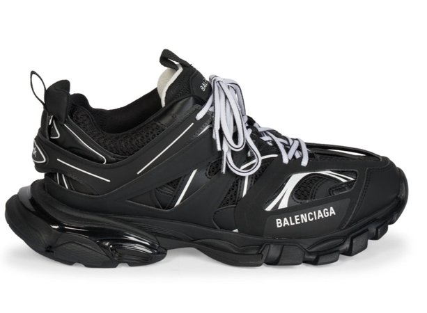 balenciaga track sneakers black and white