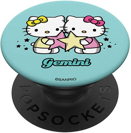 Amazon.com: Hello Kitty Zodiac Gemini PopSockets PopGrip: Swappable Grip for Phones & Tablets