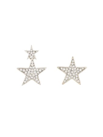 Kenneth Jay Lane Asymmetric Star-Shaped Earrings 2114E2811ESCP Silver | Farfetch
