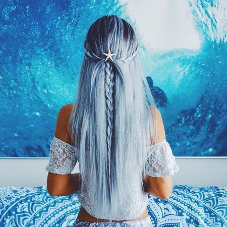 light blue mermaid hair
