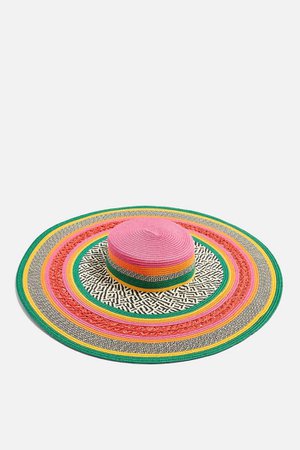 Pattern Oversized Straw Hat | Topshop