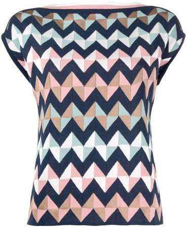 knitted zigzag top