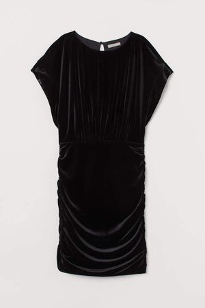 Velour Dress - Black