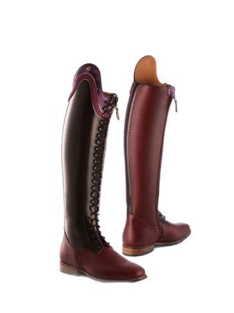 leather maroon black riding boots dressage footwear