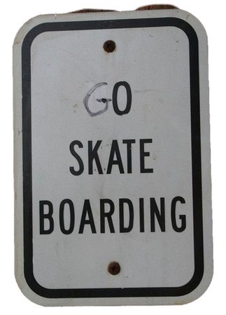 skateboarding sign