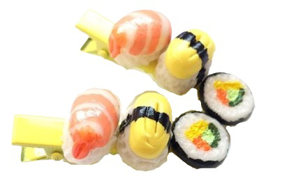 sushi hair clips