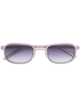 Blyszak grey Brushed silver steel frame III sunglasses with smoke lens