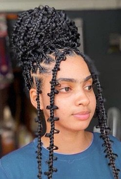 braids in a bun