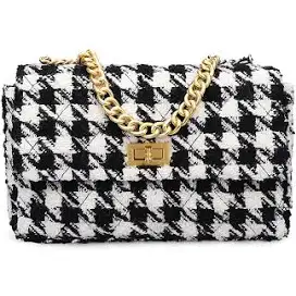 Black and white Houndstooth Bag