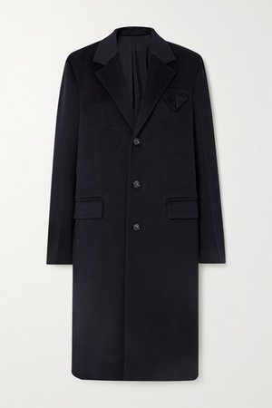 Wool And Cashmere-blend Coat - Navy