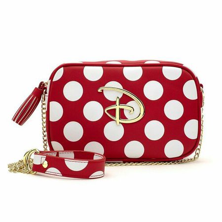 Loungefly Disney Minnie Mouse Red White Polka Dot Crossbody Bag Purse WDTB1864 - Fearless Apparel