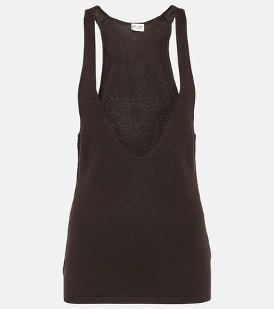 Cashmere Tank Top in Brown - Saint Laurent | Mytheresa