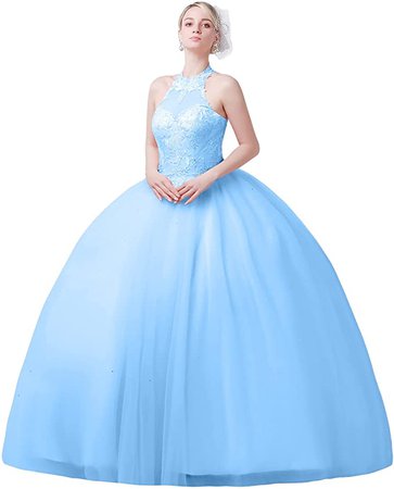 Amazon.com: CharmingBridal Quinceanera Dresses Lace Prom Ball Gown Sweet 15 Princess Dresses: Clothing, Shoes & Jewelry