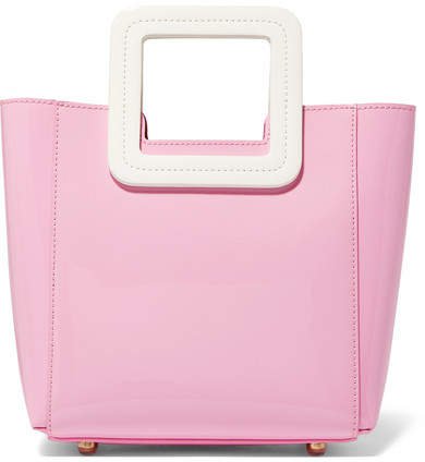 STAUD - Shirley Mini Patent-leather Tote - Pink