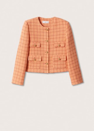 Pocket tweed jacket - Women | Mango USA