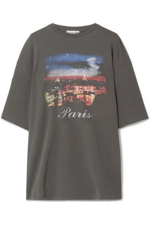 Balenciaga | T-shirt oversize en jersey de coton imprimé | NET-A-PORTER.COM