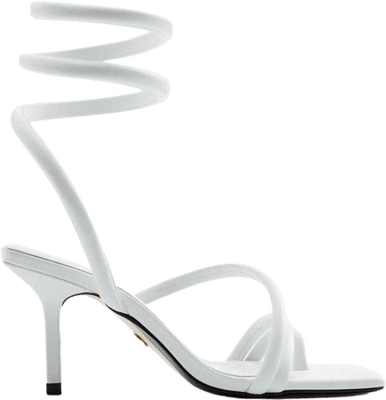 white zara heels