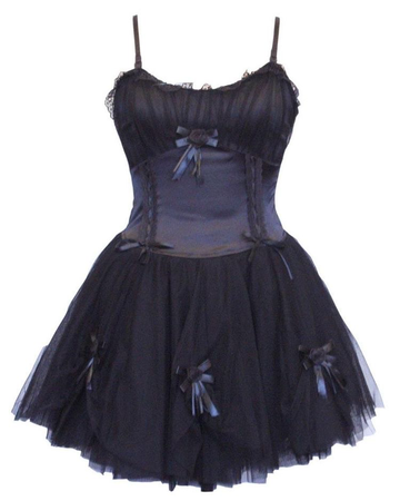 Gothic mesh mini black dress